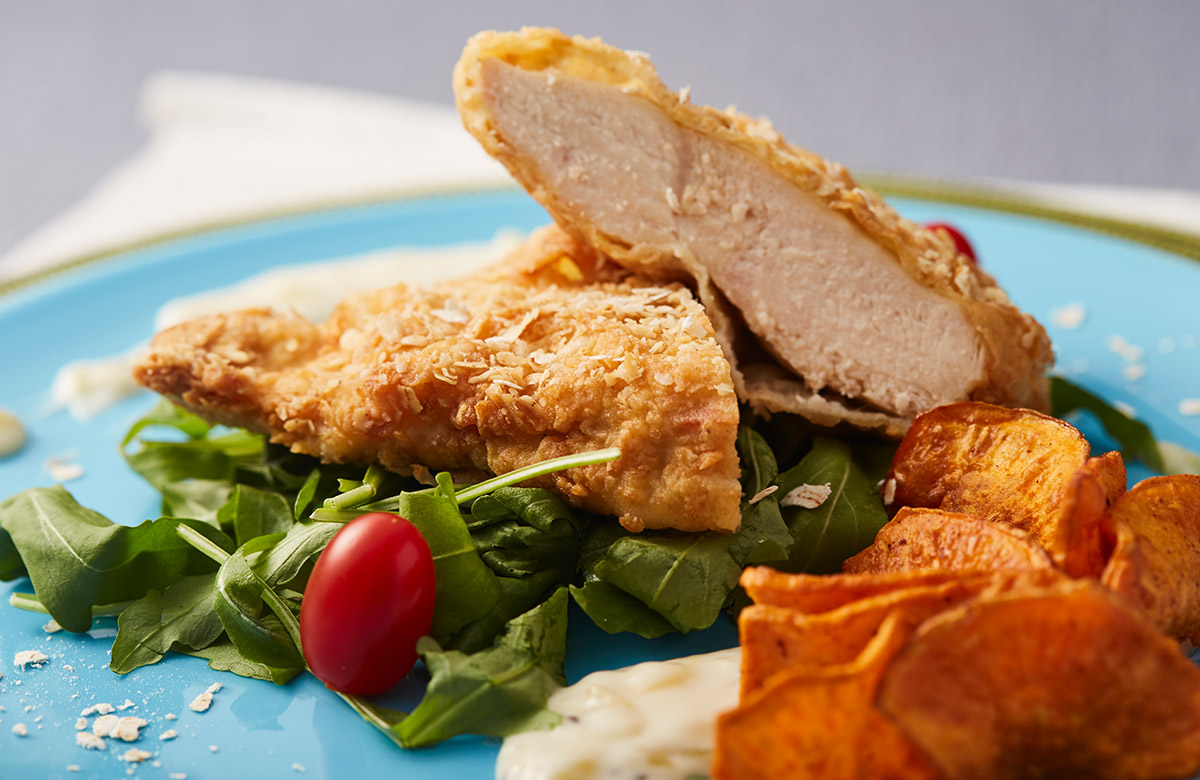 Read more about the article Fried Chicken Oats With Kiwi Dip